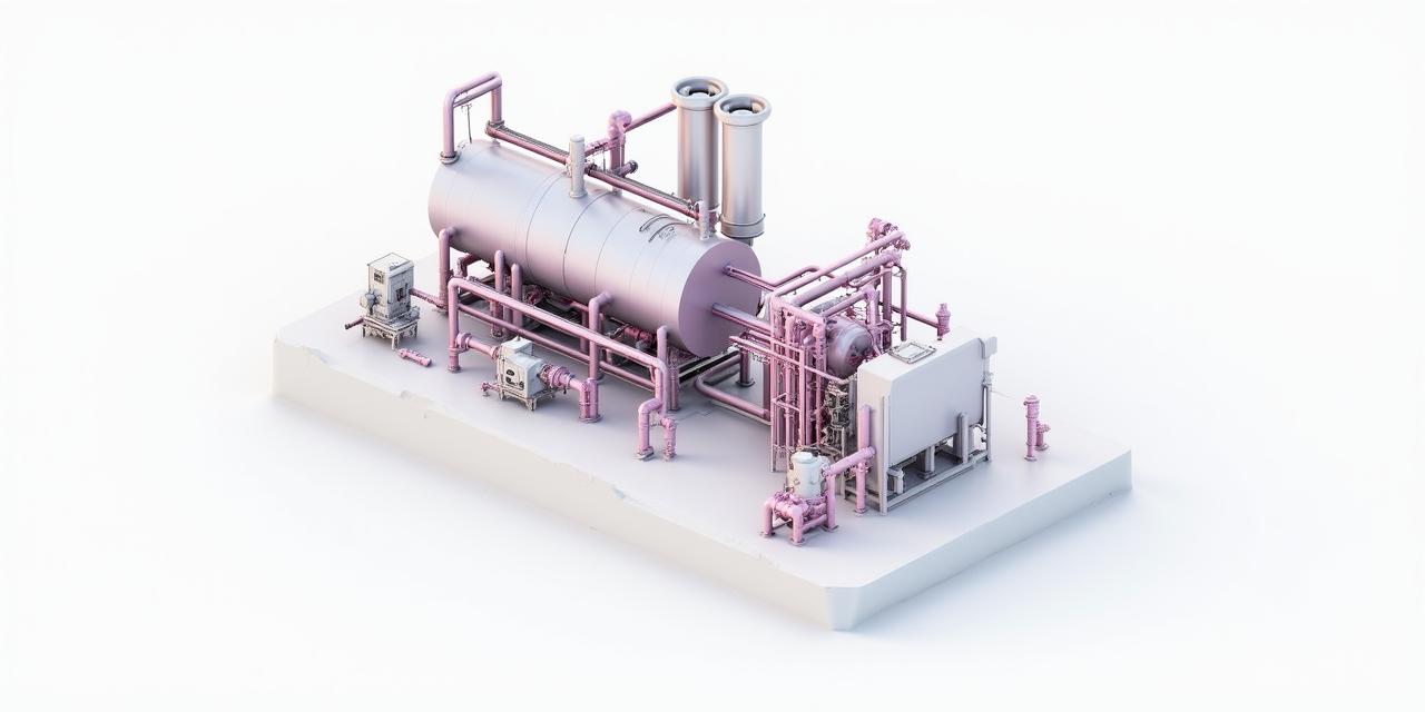 Schematic diagram of an industrial boiler system